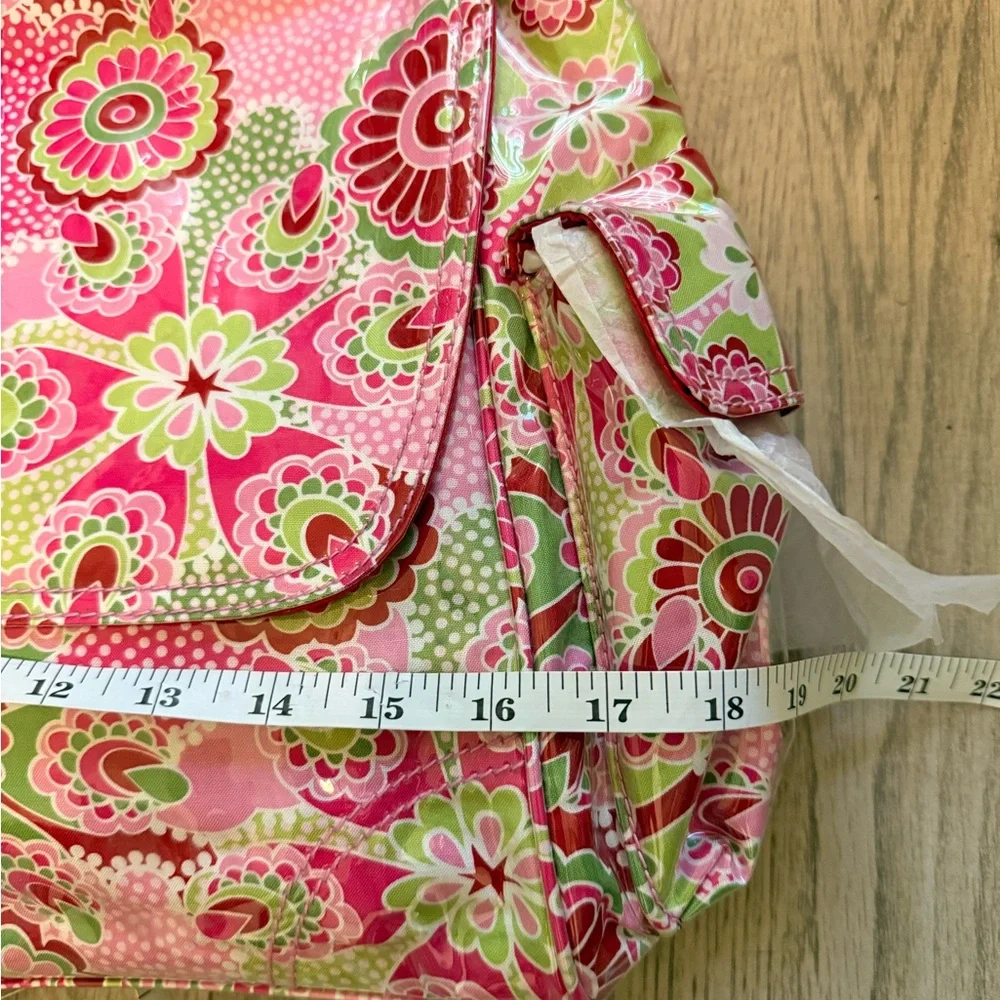 NWT Kalencom Laminated Buckle Diaper Bag, Gypsy Paisley Cotton Candy